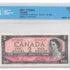 1954  Dollars Modified Portrait The Bank of Canada Test Note CCCS Graded EF-40