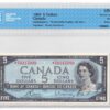 1954  Dollars Modified Portrait The Bank of Canada REPLACEMENT NOTE/BELOW 0360000 Banknote CCCS Graded UNC-63