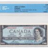 1954  Dollars Modified Portrait The Bank of Canada REPLACEMENT NOTE/BELOW 0360000 Banknote CCCS Graded UNC-63