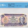 1971  Dollars The Bank of Canada REPLACEMENT/ STEEL ENGRAVED BACK Banknote CCCS Graded F-15