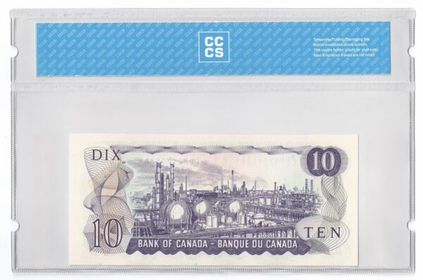 1971  Dollars The Bank of Canada REPLACEMENT/LITHOGRAPHED Back Banknote CCCS Graded UNC-64