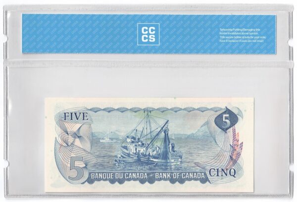 1972  Dollars The Bank of Canada THREE DIGIT RADAR Banknote CCCS Graded UNC-64