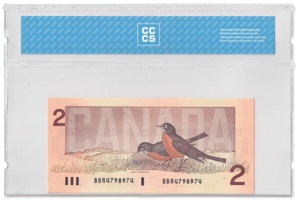 1986  Dollars Bank of Canada CCCS Graded UNC-63 FOUR DIGIT RADAR