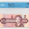 1986  Dollars Bank of Canada CCCS Graded UNC-64 THREE DIGIT RADAR