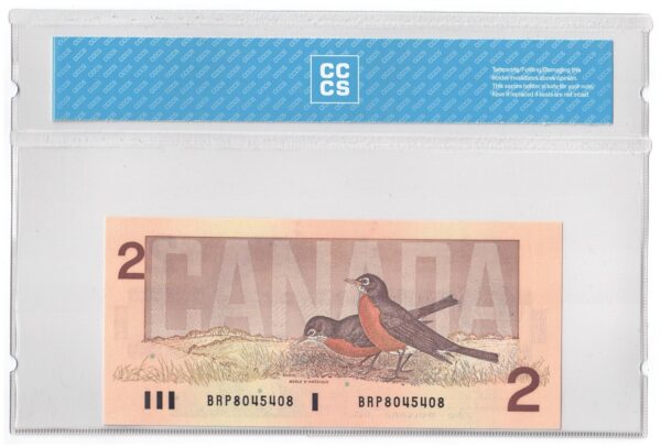 1986  Dollars Bank of Canada CCCS Graded UNC-65 FOUR DIGIT RADAR