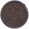 1925 Germany 10 Pfennigs Coin CLIPPED PLANCHET ERROR (KM# 40)