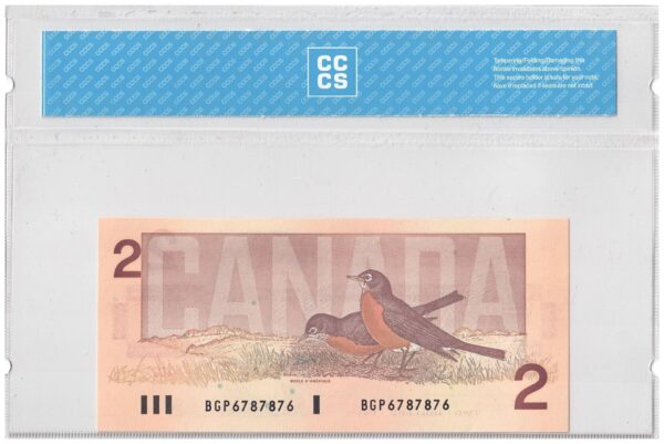 1986  Dollars The Bank of Canada THREE DIGIT RADAR CCCS Graded UNC-65