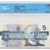 1986  Dollars The Bank of Canada BINARY NUMBERED Banknote CCCS Graded UNC-65