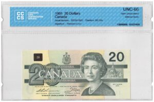 1991  Dollars The Bank of Canada CCCS Graded UNC-66