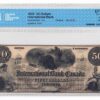 1859  Dollars The International Bank CCCS Graded Banknote EF-45 with Original Engraving