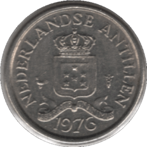 1976 Netherlands Antilles 10 Cents Coin (KM# 10 Schn# 51)