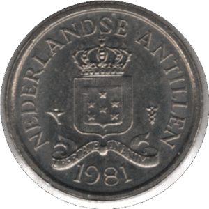 1981 Netherlands Antilles 10 Cents Coin (KM# 10 Schn# 51)