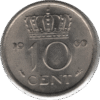 1960 Netherlands 10 Cents Coin (KM# 182 Schn# 66)