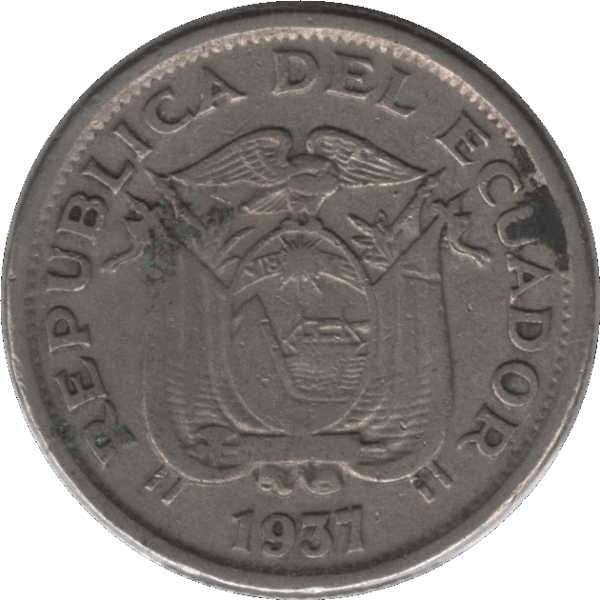 1937 Ecuador 1 Sucre Coin (KM# 78.1 KM# 78.2 Schn# 72 Schn# 72a)