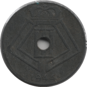 1944 Belgium 10 Centimes Coin Dutch Type (KM# 126 Schn# 86 LA# BFM-45)