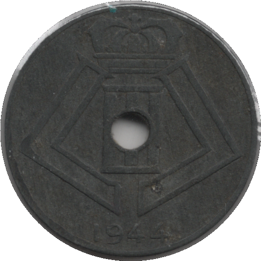 1944 Belgium 10 Centimes Coin Dutch Type (KM# 126 Schn# 86 LA# BFM-45)
