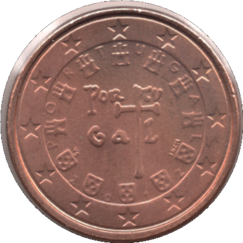 2012 Portugal 1 Euro Cent Coin (KM# 740 Schn# 241)