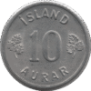 1973 Iceland 10 Aurar Coin (KM# 10a Schn# 13a SIEG# 14)