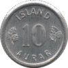 1974 Iceland 10 Aurar Coin (KM# 10a Schn# 13a SIEG# 14)