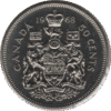 1968 Canada 50 Cents Coin (KM# 75.1 KM# 75.3 Schn# 65)