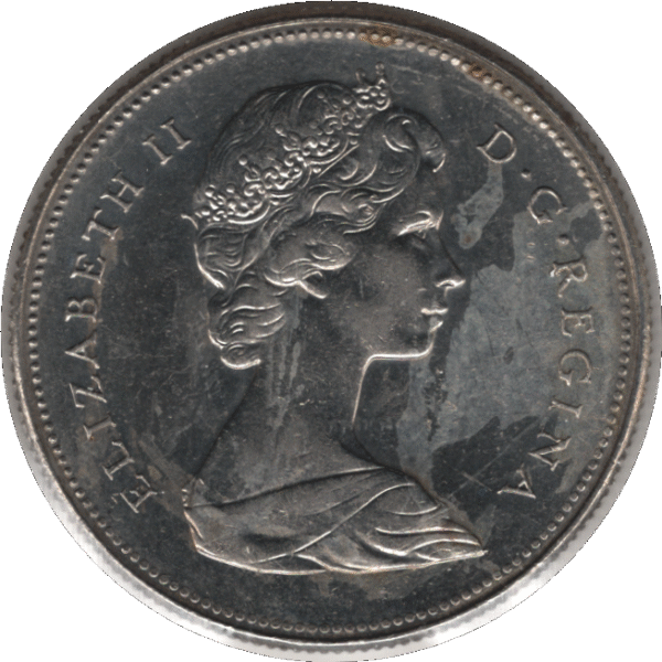 '1968 Canada 50 Cents Coin Missing ''A'' (KM# 75.1 KM# 75.3 Schn# 65)'