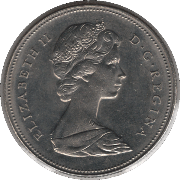 1969 Canada 50 Cents Coin (KM# 75.1 KM# 75.3 Schn# 65)