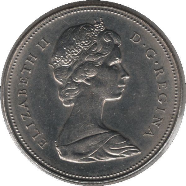 1969 Canada 50 Cents Coin (KM# 75.1 KM# 75.3 Schn# 65)