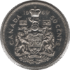 1969 Canada 50 Cents Coin (KM# 75.1 KM# 75.3 Schn# 65)