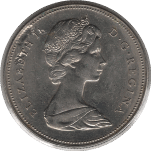 1969 Canada 50 Cents Coin Large Strike-Thru (KM# 75.1 KM# 75.3 Schn# 65)