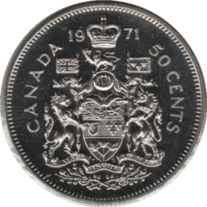 1971 Canada 50 Cents Coin (KM# 75.1 KM# 75.3 Schn# 65)