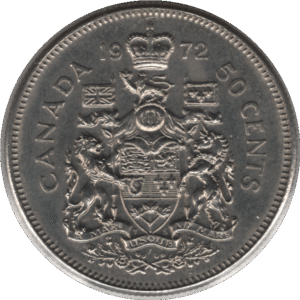 1972 Canada 50 Cents Coin (KM# 75.1 KM# 75.3 Schn# 65)