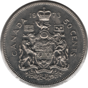 1973 Canada 50 Cents Coin (KM# 75.1 KM# 75.3 Schn# 65)