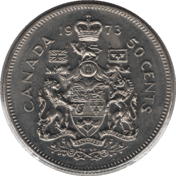 1973 Canada 50 Cents Coin (KM# 75.1 KM# 75.3 Schn# 65)