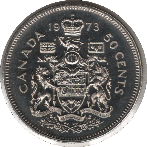 1973 Canada 50 Cents Coin (KM# 75.1 KM# 75.3 Schn# 65)