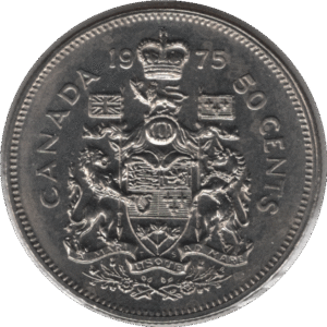 1975 Canada 50 Cents Coin (KM# 75.1 KM# 75.3 Schn# 65)
