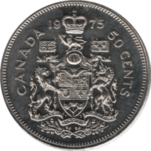 1975 Canada 50 Cents Coin (KM# 75.1 KM# 75.3 Schn# 65)