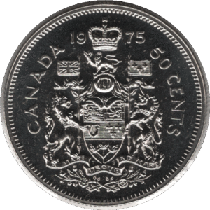 1975 Canada 50 Cents Coin (KM# 75.1 KM# 75.3 Schn# 65)