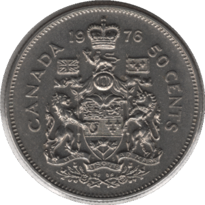 1976 Canada 50 Cents Coin (KM# 75.1 KM# 75.3 Schn# 65)