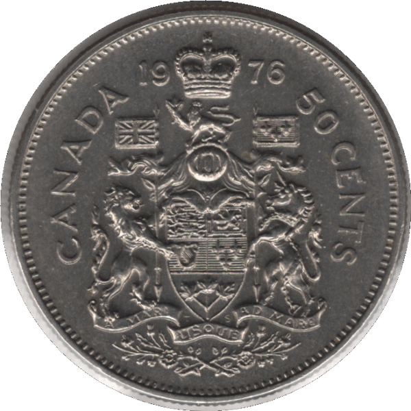 1976 Canada 50 Cents Coin (KM# 75.1 KM# 75.3 Schn# 65)