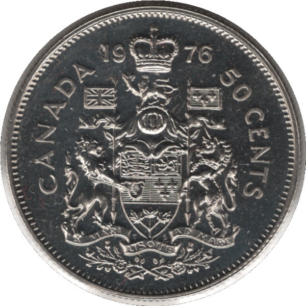 1976 Canada 50 Cents Coin (KM# 75.1 KM# 75.3 Schn# 65)