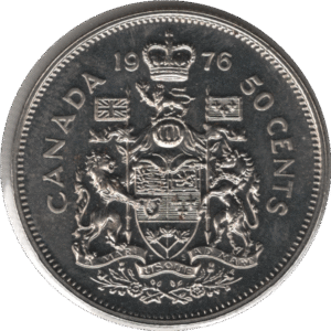 1976 Canada 50 Cents Coin (KM# 75.1 KM# 75.3 Schn# 65)