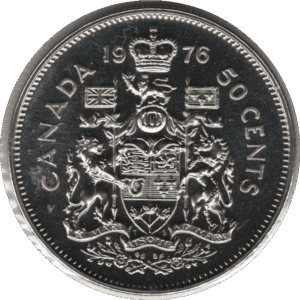 1976 Canada 50 Cents Coin (KM# 75.1 KM# 75.3 Schn# 65)
