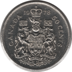 1978 Canada 50 Cents Coin Square Jewels (KM# 75.1 KM# 75.3 Schn# 65)