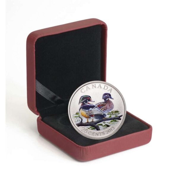 2013 25c Ducks of Canada: Wood Duck - Coloured Coin