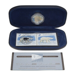 2000  Polar Bear Coin & Stamp Set