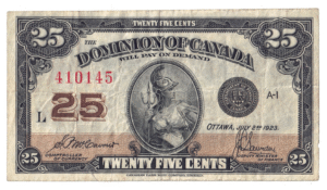 1923 25 Cents Dominion of Canada