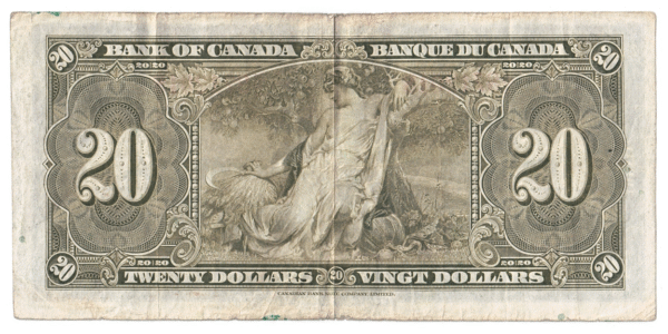 1937 20 Dollars The Bank of Canada K/E Prefix K/E8712018