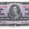 1937 10 Dollars The Bank of Canada L/T Prefix