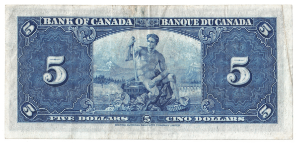 1937 5 Dollars The Bank of Canada C/S Prefix