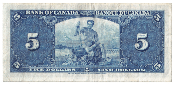 1937 5 Dollars The Bank of Canada Y/C Prefix